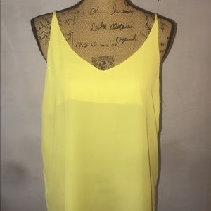 Yellow summer tank top blouse